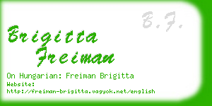 brigitta freiman business card